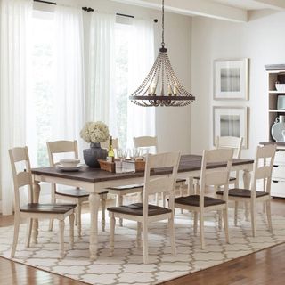 Jofran Madison County Rectangular Dining Table & 8 Chairs