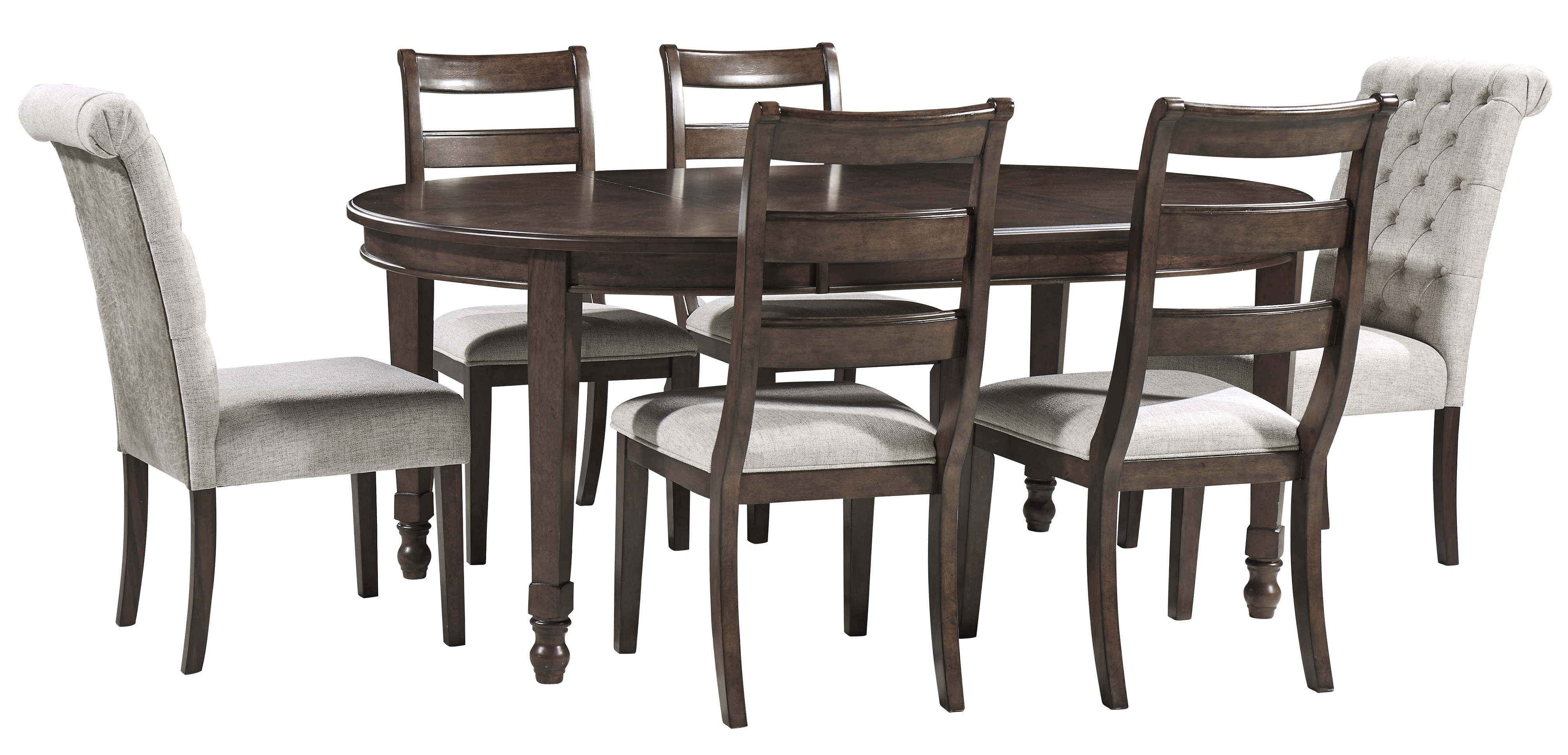 Signature Design by Ashley® Adinton 7 Piece Reddish Brown Oval Dining Table Set 