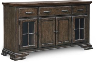 Legacy Classic Modern Thatcher Old World Amber 4 Door Credenza