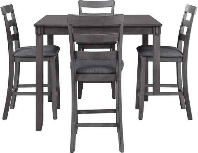 Signature Design by Ashley® Bridson 5-Piece Gray Counter Height Dining Table Set-1