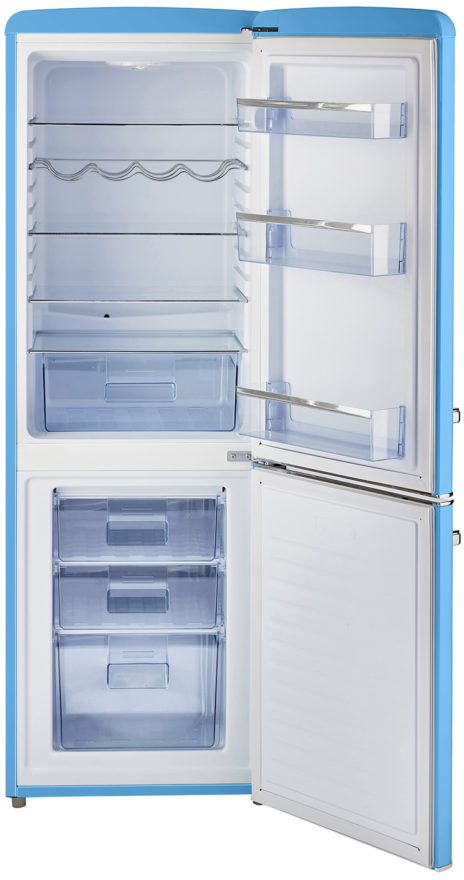 Unique® Appliances Classic Retro 7.0 Cu. Ft. Robin Egg Blue Counter Depth Freestanding Bottom Freezer Refrigerator 3