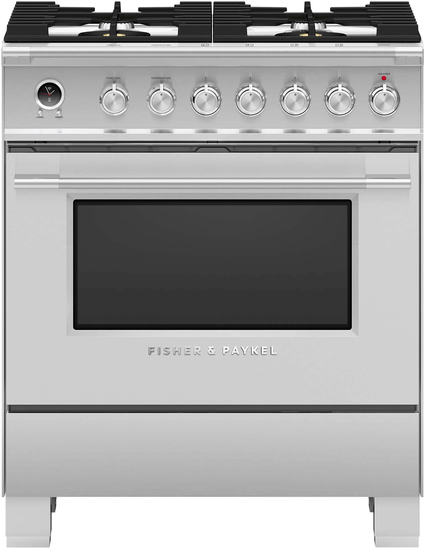 Fisher & Paykel 30" Brushed Stainless Steel Free Standing Dual Fuel Range