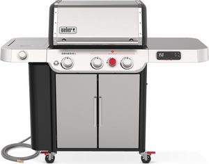 Weber® Grills® Genesis 62" Stainless Steel Smart NG Freestanding Grill with Side Burner