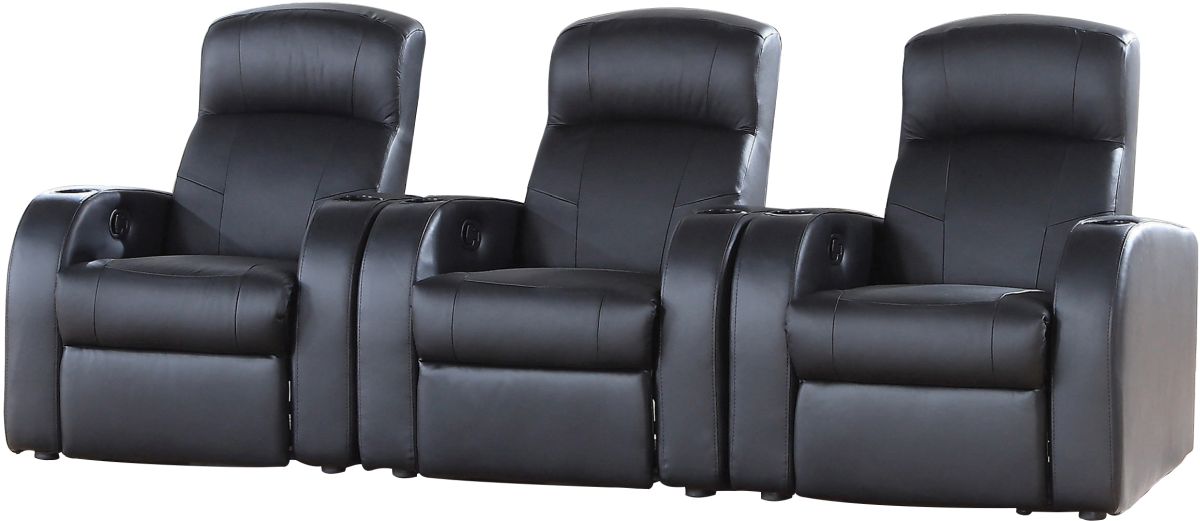 black theater chairs