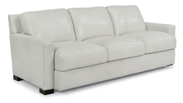 flexsteel blake leather sofa
