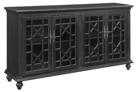 Coast2Coast Home™ Accents by Andy Stein Edwardsville Texture Black Media Credenza-0