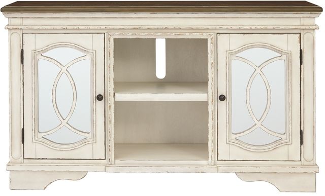 Signature Design by Ashley® Realyn Chipped White TV Stand 1