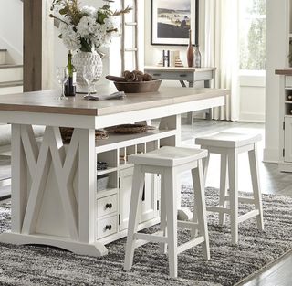 Parker House® Americana Modern Dining Cotton and Weathered Natural Counter Height Table