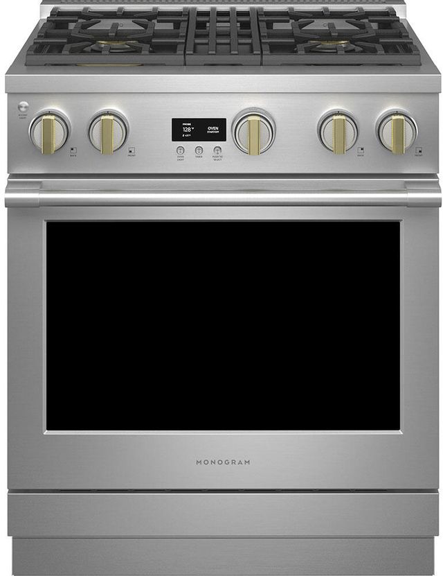 Monogram® Statement Collection 30" Stainless Steel Pro Style Gas Range 0