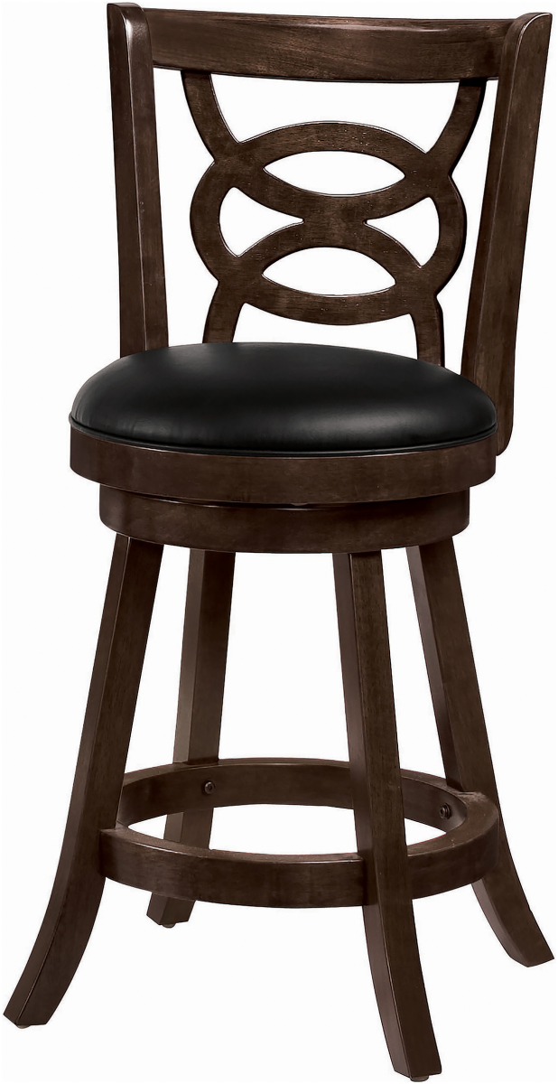 Coaster® Set of 2 Cappuccino Swivel Counter Height Stools With Upholstered Seat-0