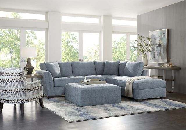Calvin Heights Chambray 2 Piece RAF Chaise Sectional-1