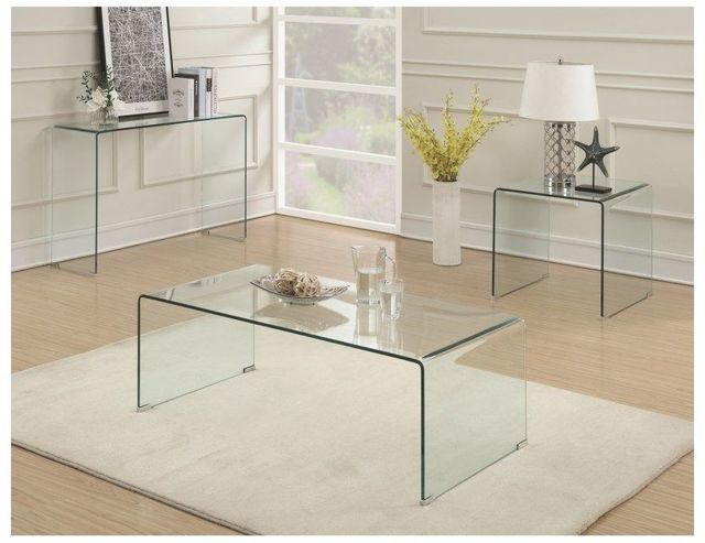 Coaster® Clear Square End Table 3