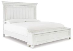 Benchcraft® Kanwyn Whitewash Queen Storage Panel Bed 