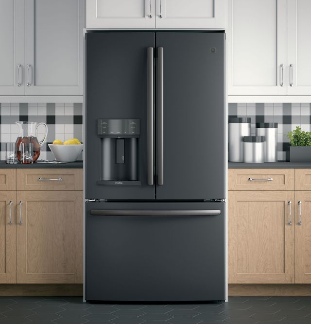 GE Profile™ 22.23 Cu. Ft. Black Slate Counter Depth French Door Refrigerator 13
