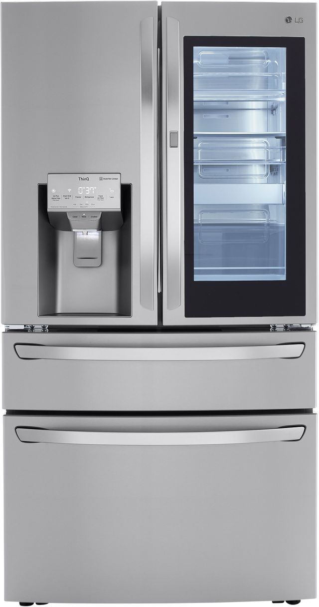 Réfrigérateur à portes françaises à profondeur de comptoir de 36 po LG® de 22,5 pi³ - Acier inoxydable résistant aux traces de doigts 7