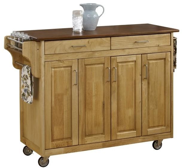 homestyles® Create-a-Cart Natural Wood/Oak Kitchen Cart-0