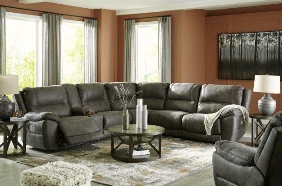 Signature Design by Ashley® Cranedall 2-Piece Quarry Living Room Set with Power Reclining Sectional-3
