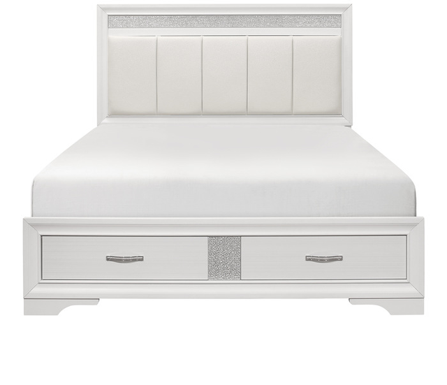 Homelegance® Luster White Queen Platform Storage Bed Blvdhome 