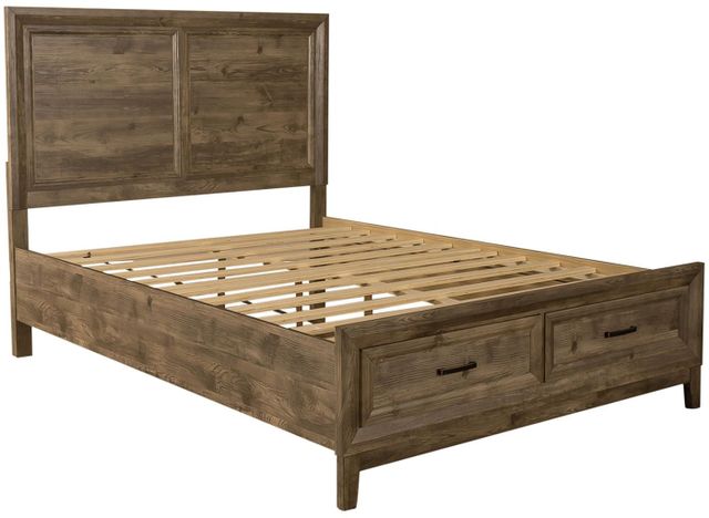 Liberty Furniture Ridgecrest Cobblestone King Storage Bed-0