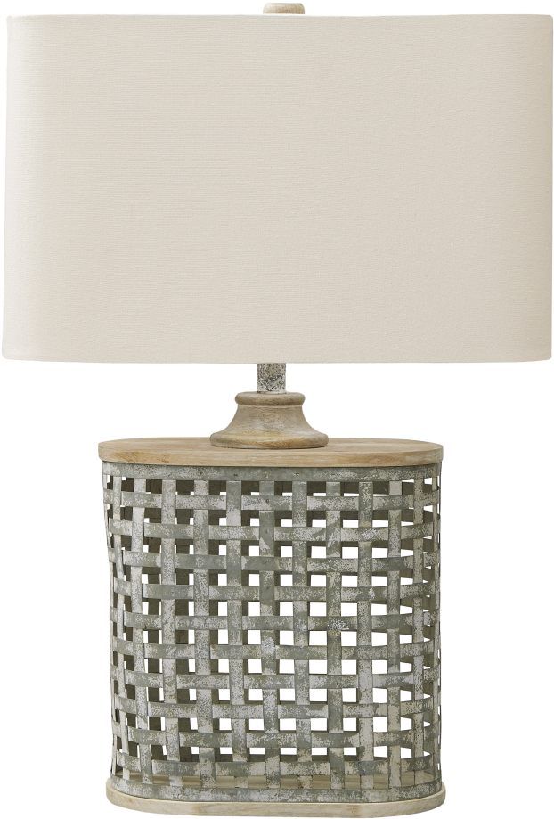 Signature Design by Ashley® Deondra Gray Metal Table Lamp