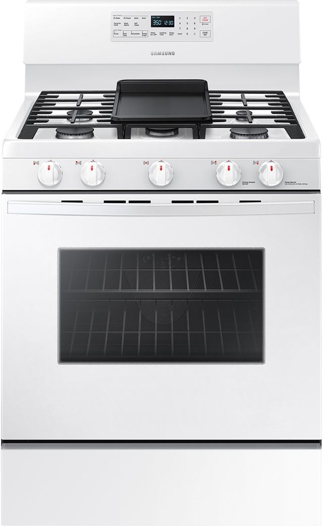 Samsung 30" White Freestanding Gas Range with Convection-1