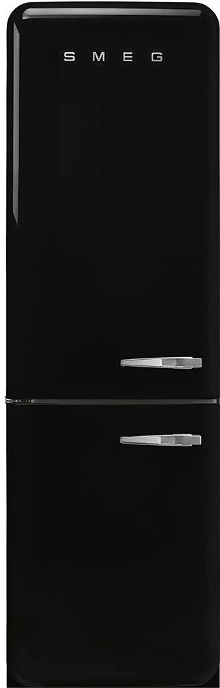 Smeg 50's Retro Style Aesthetic 11.7 Cu. Ft. Black Bottom Freezer Refrigerator-0