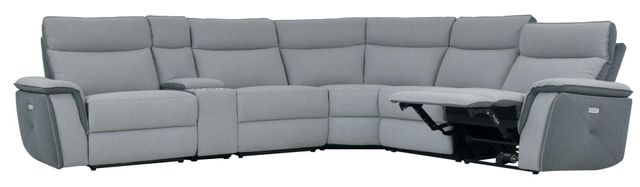 Homelegance® Maroni Gray 6 Piece Modular Power Reclining Sectional with Power Headrest 3