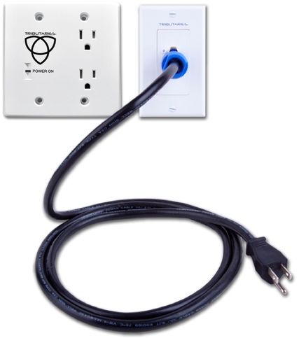 Tributaries® 12' PWRI-XF In-Wall AC Power Extension Outlet Kit 1