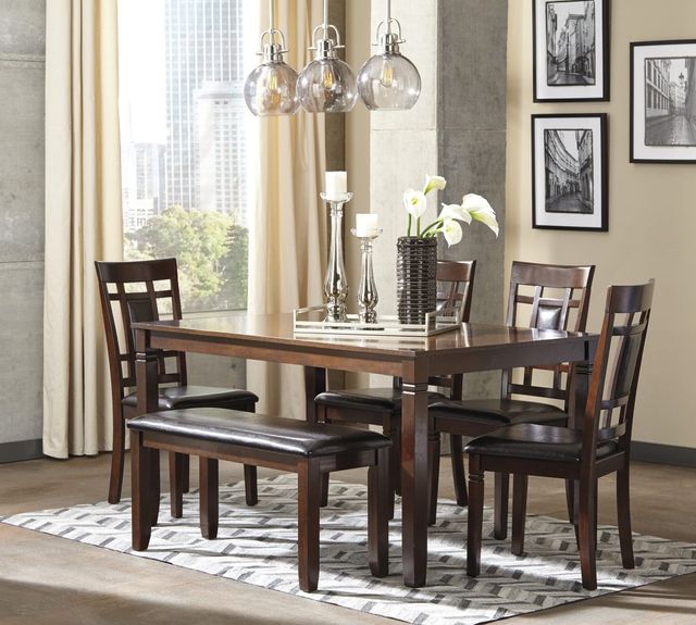 Signature Design by Ashley® Bennox 6-Piece Brown Dining Table Set-3