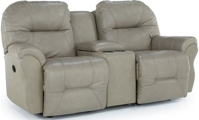 Best® Home Furnishings Bodie Power Reclining Space Saver® Leather Loveseat with Console