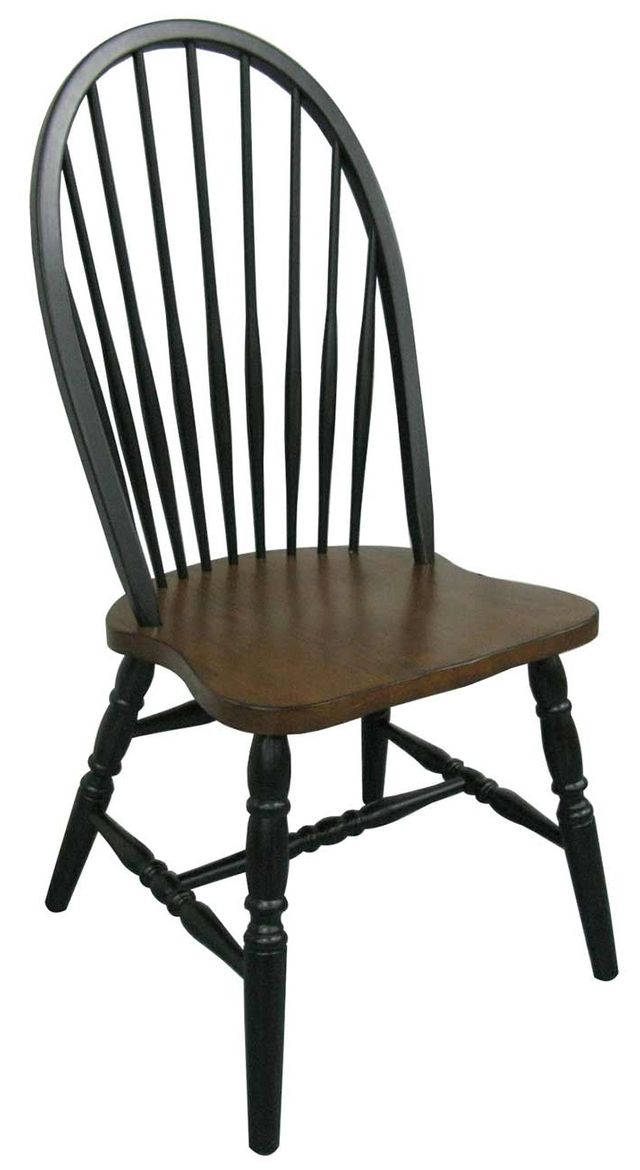 TEI Smart Buy Black/Cherry Bowback Chair