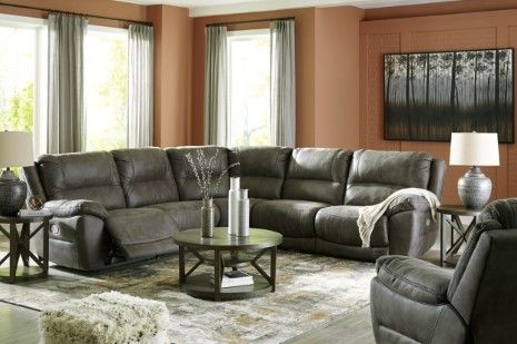 Signature Design by Ashley® Cranedall 2-Piece Quarry Living Room Set with Power Reclining Sectional-3