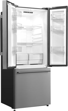Galanz 16.0 Cu. Ft. Stainless Steel French Door Refrigerator 3