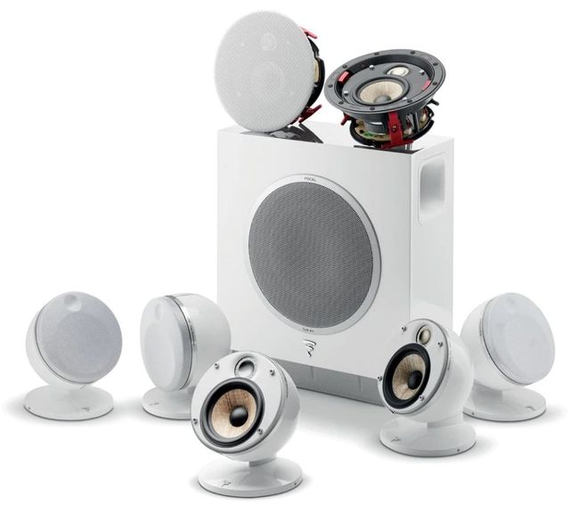 Focal® White Dôme Flax Home Cinema Speaker System