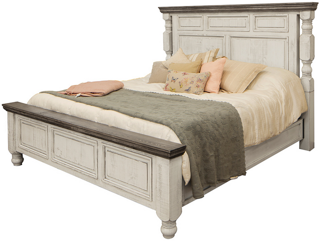 International Furniture Direct Stone Gray King Bed