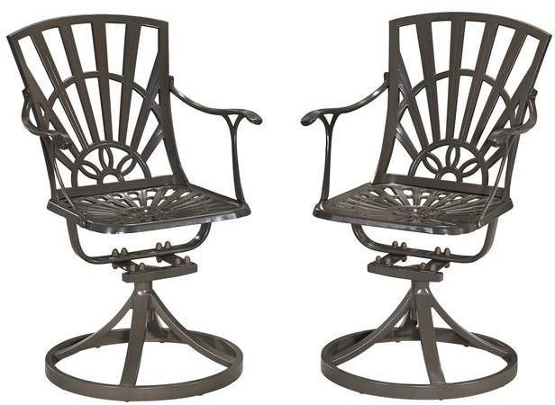 homestyles® Grenada Khaki Gray Outdoor Swivel Rocking Chair 5