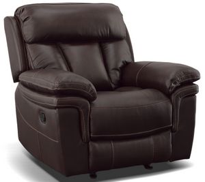 Man Wah Brown Leather Glider recliner