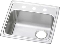 Elkay® Celebrity Brushed Satin Stainless Steel Single Bowl Drop-in ADA Kitchen Sink-PSRADQ191955R3