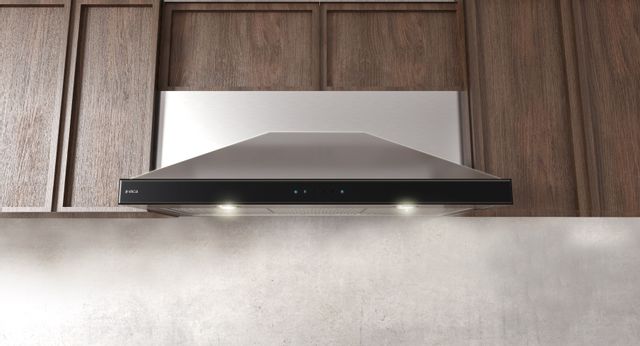 Elica Techne Series Modena 36" Stainless Steel with Black Glass Under Cabinet Range Hood