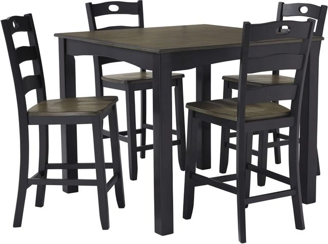 Signature Design by Ashley® Froshburg 5-Piece Grayish Brown Counter Height Dining Table Set-0