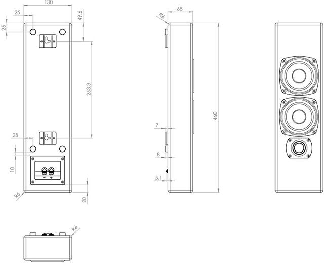 M&K Sound® 4" White Satin On-Wall Speaker 3