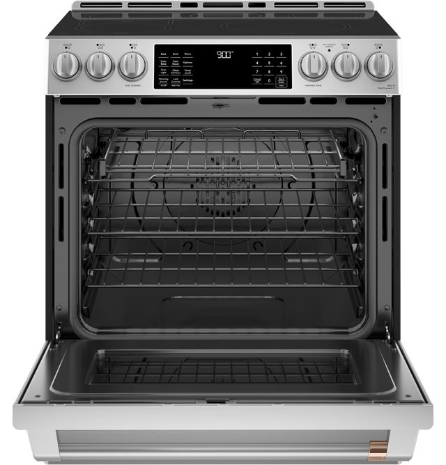 Café™ 30" Stainless Steel Slide in Electric Range-CHS900P2MS1-2