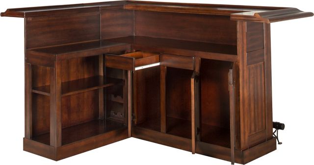 Hillsdale Furniture Brown Cherry Large Bar with Side Bar-3