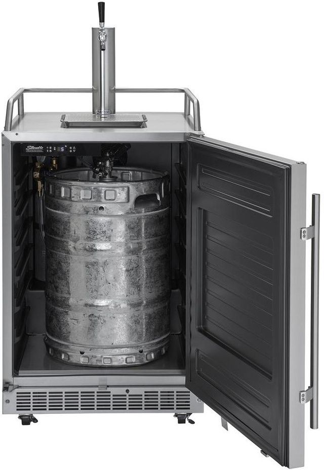 Silhouette® Professional 6.51 Cu. Ft. Stainless Steel Outdoor Built In Keg Cooler 2