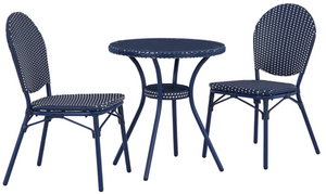 Signature Design by Ashley® Odyssey 3-Piece Blue Outdoor Table Set