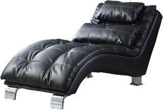 Coaster® CoasterEssence Dilleston Black Upholstered Chaise