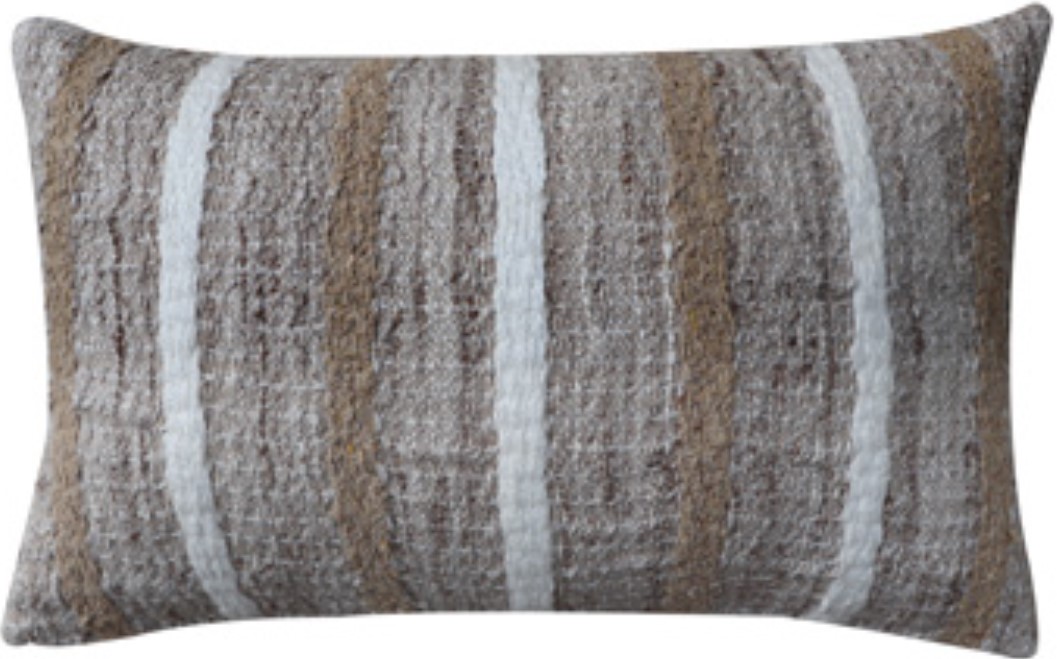 Beige and white online throw