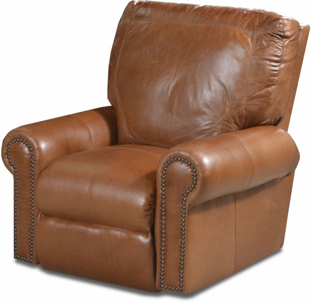 USA Premium Leather Furniture 4955 Saddle Glove All Leather Power Recliner-0