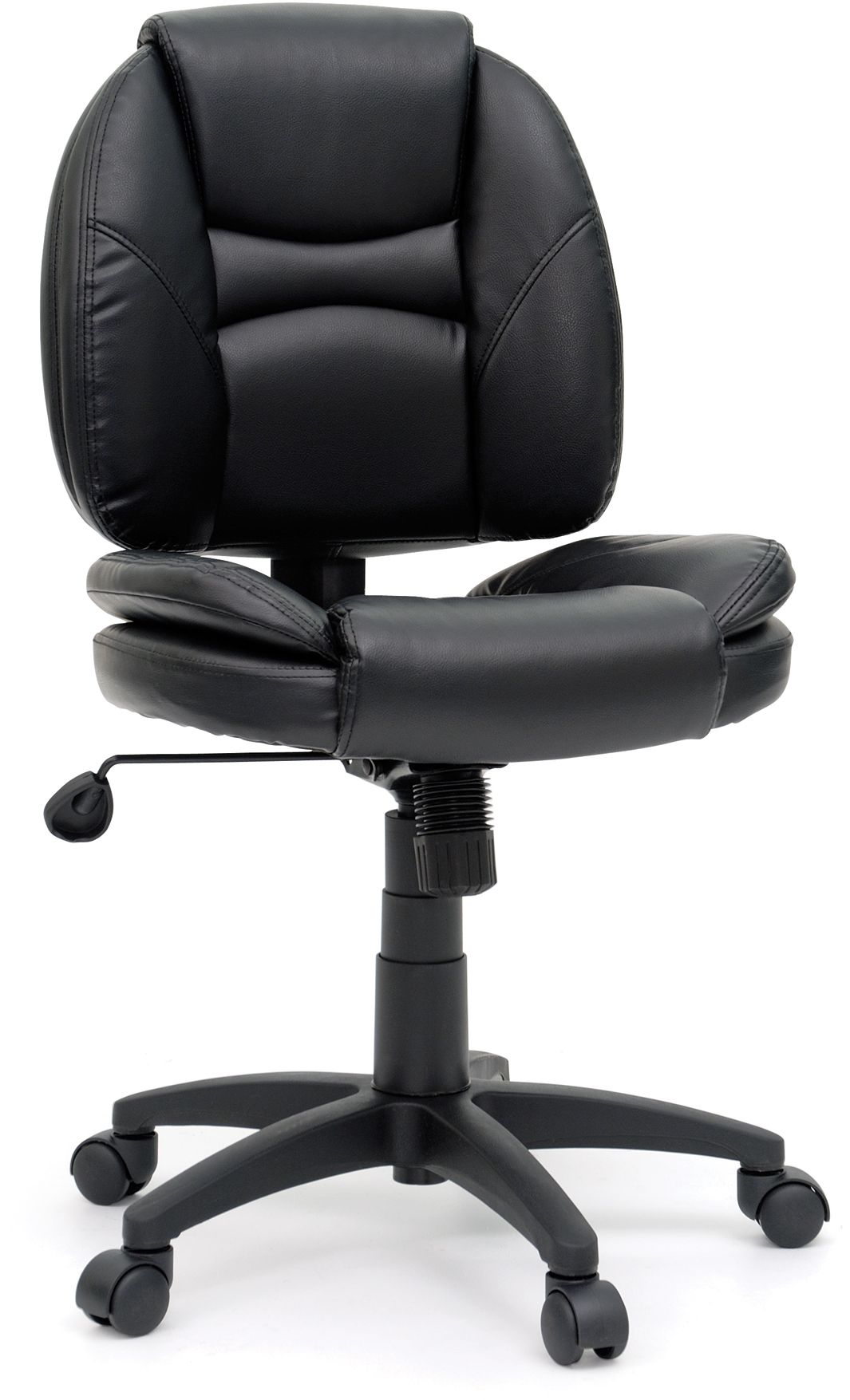 black vinyl desk chair