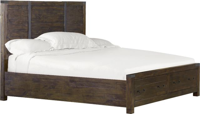 Magnussen Home® Pine Hill Rustic Pine Complete Queen Panel Bed-0